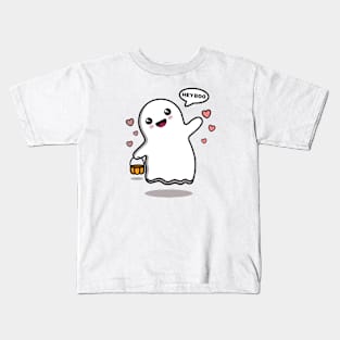 Hey Boo Ghost Kids T-Shirt